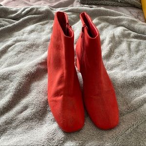red booties worn once